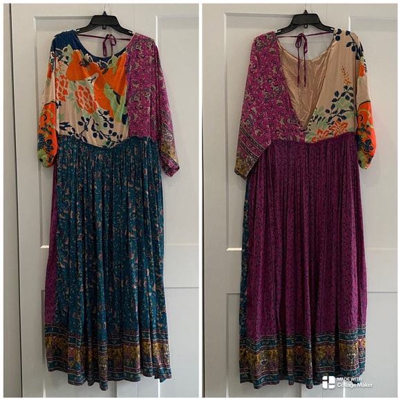 Free People Green What You Want Maxi Dress Size L (oversized) - Picture 9 of 15